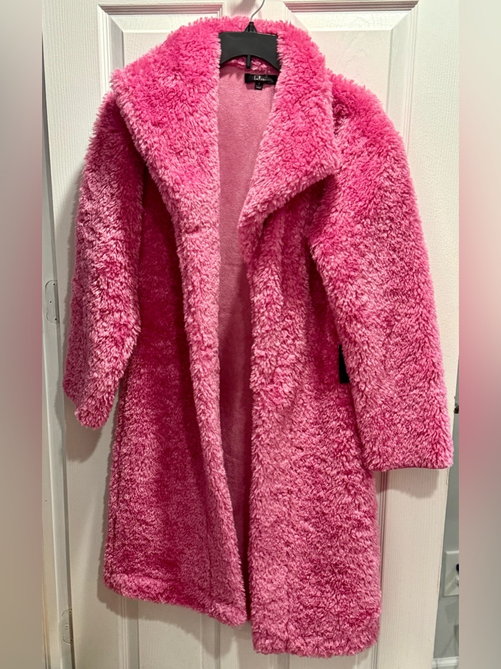 Hot Pink Faux Fur Teddy Coat BNWT Lulus- Small